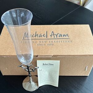 Michael Aram Champagne Flute with Gold Base